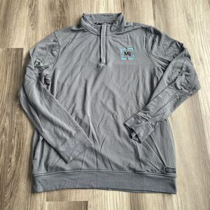Travis Mathew Newport Mens Grey 1/4 Zip Pullover Size L MJ